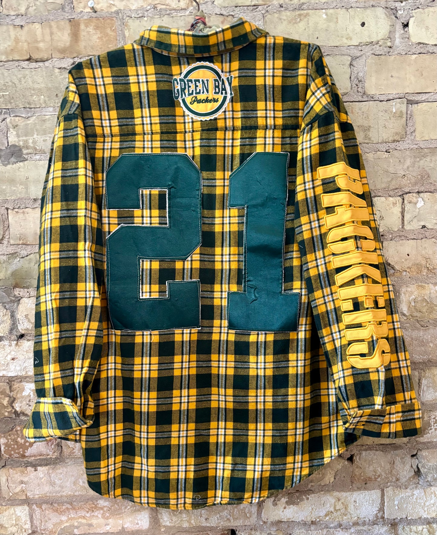 Reworked Packers NFL Game Day Flannel Shirt