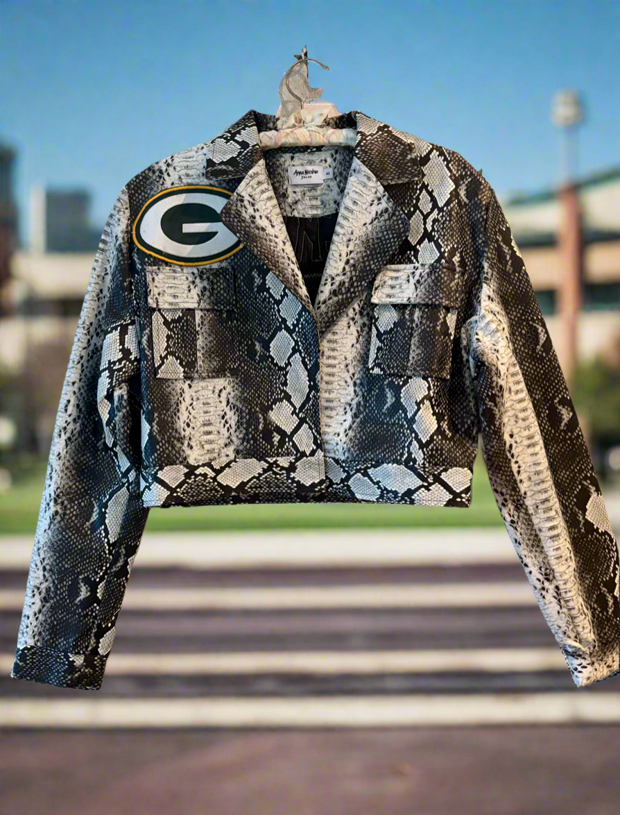 Reworked Woman’s Snakeskin Game Day Jacket
