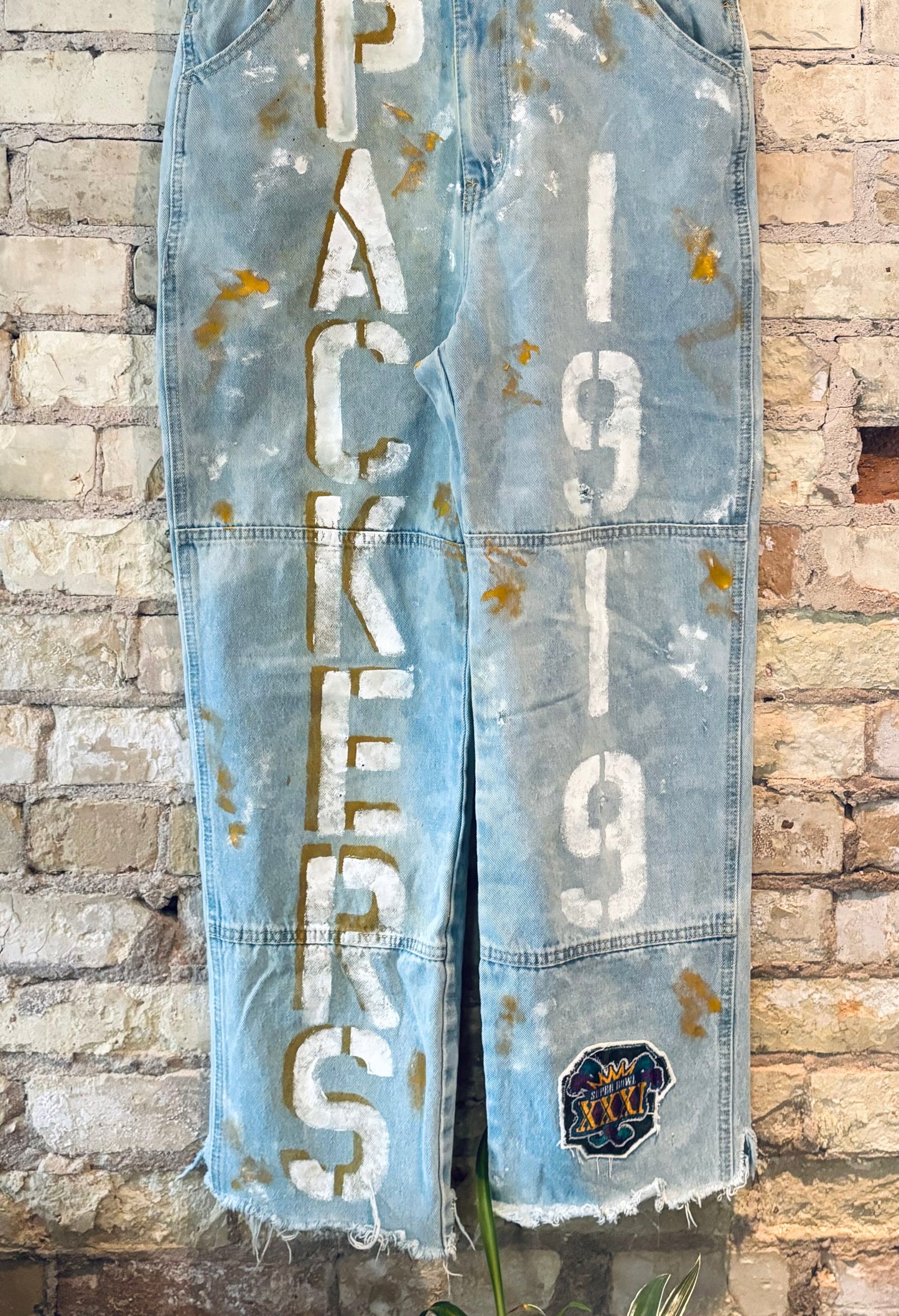 Reworked Denim GameDay Bibs Overalls