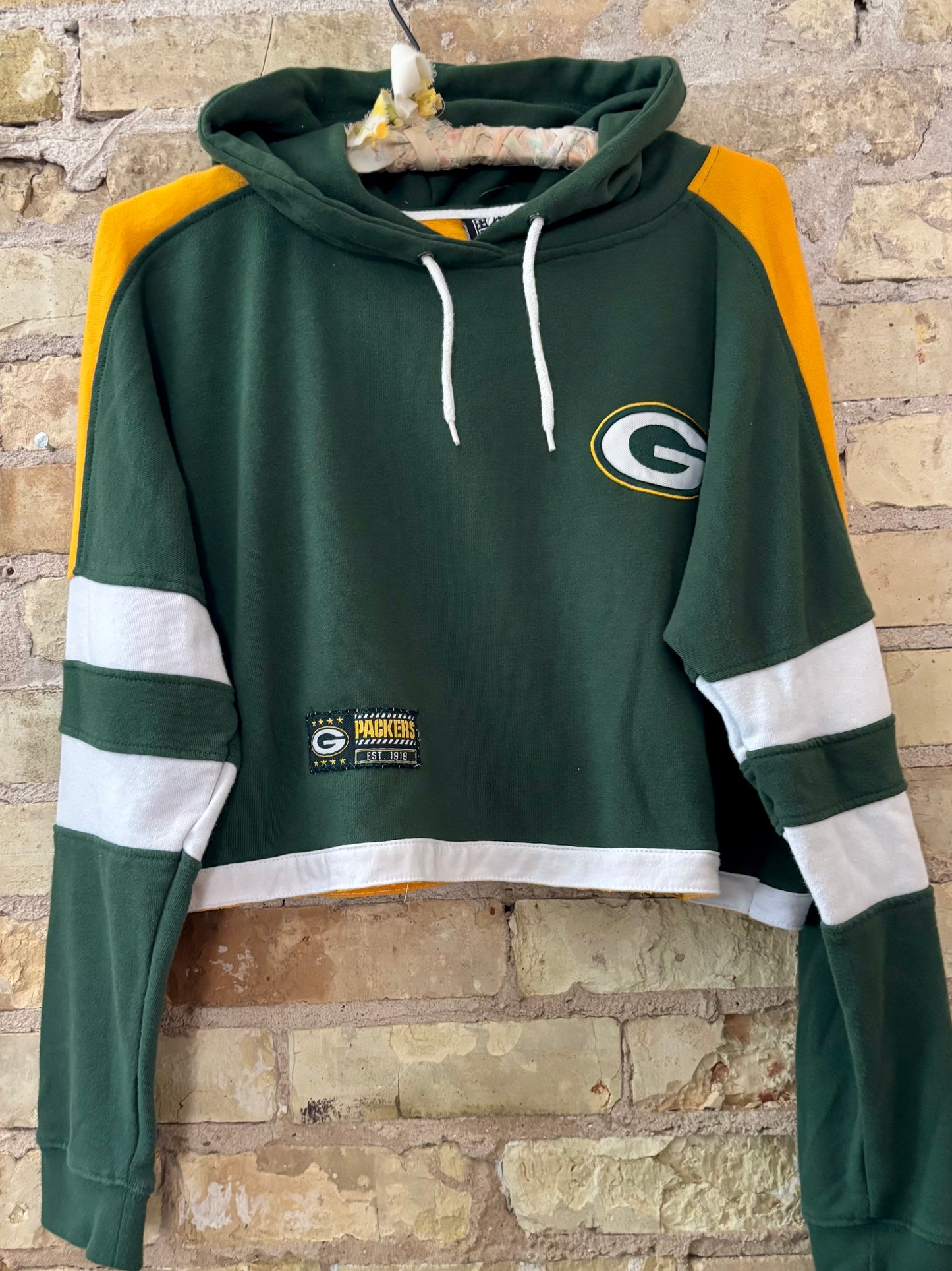 Reworked Packers Y2K Game Day Color Block Hooded Sweatshirt