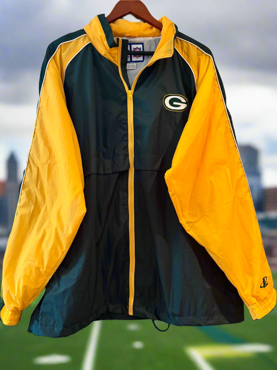 Vintage Green Bay Packers zip Up Stadium Windbreaker