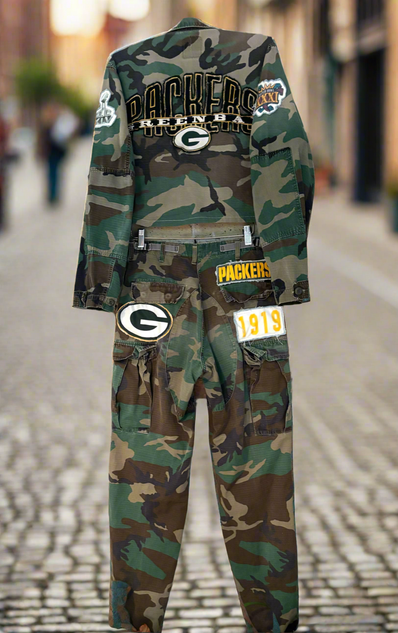 Reworked vintage camouflage BDU Game Day Pants