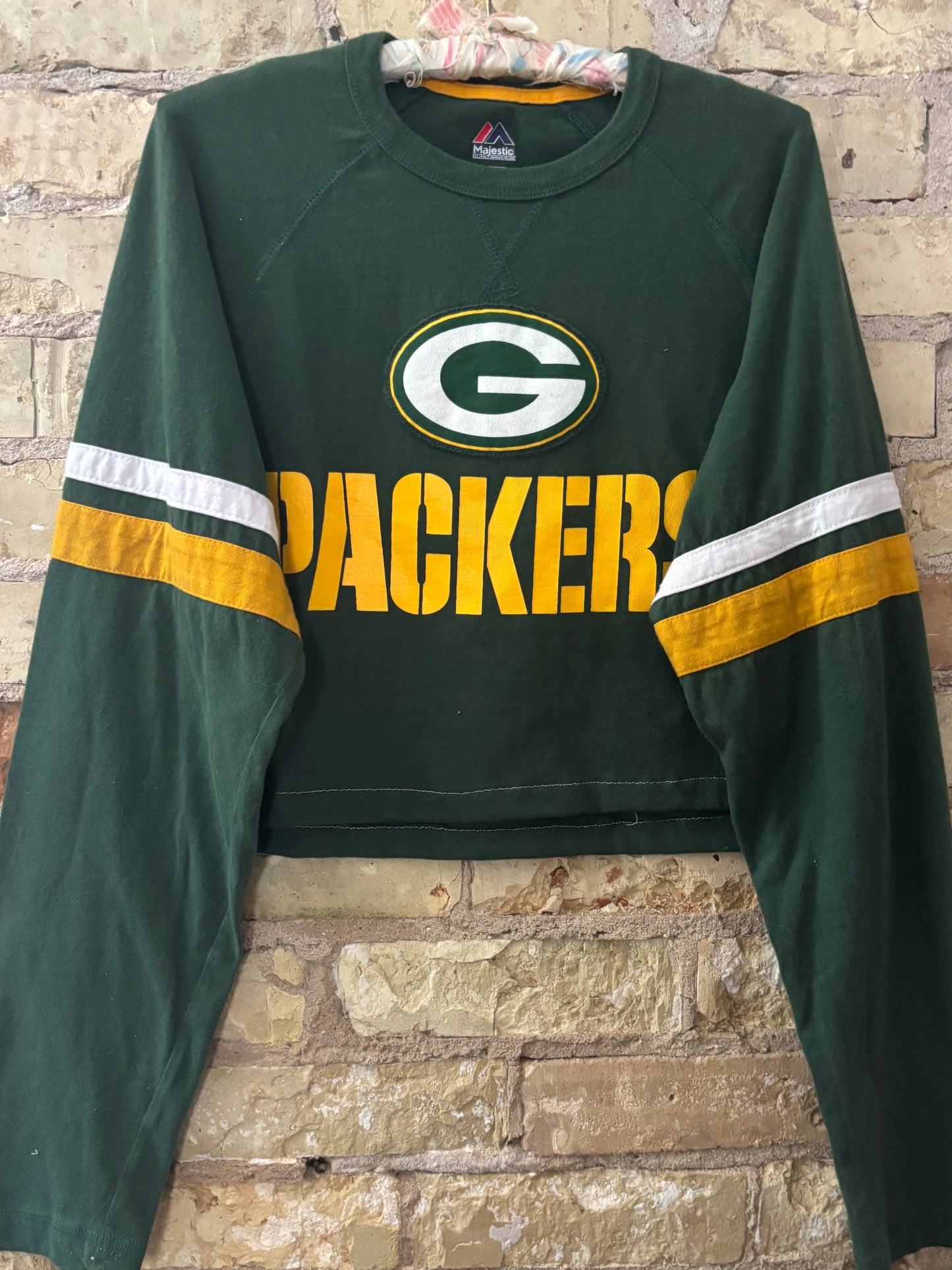 Reworked Packers cropped Throwback Jersey Tee