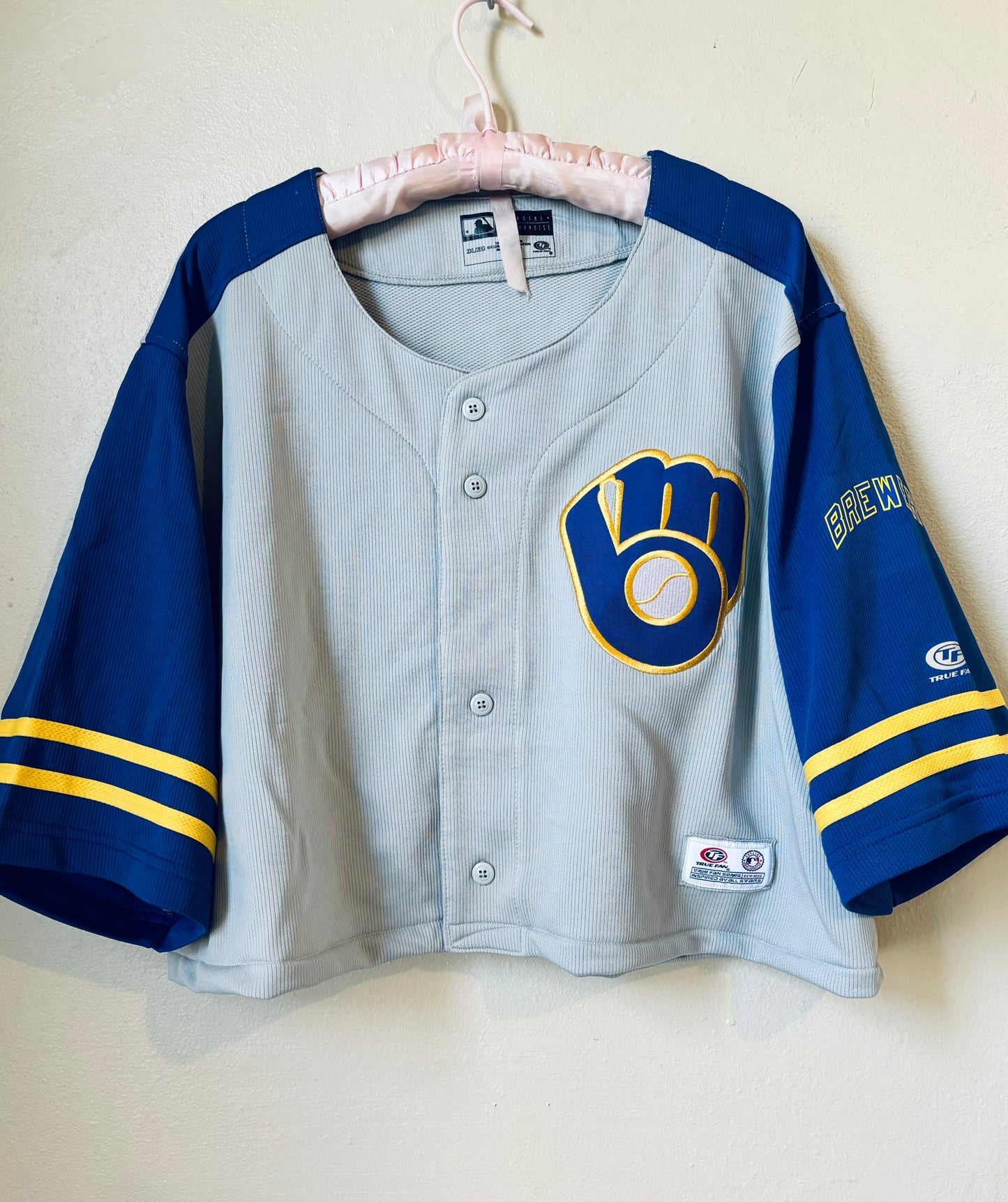 Reclaimed Retro Majestic Button up Throwback Baseball Jersey