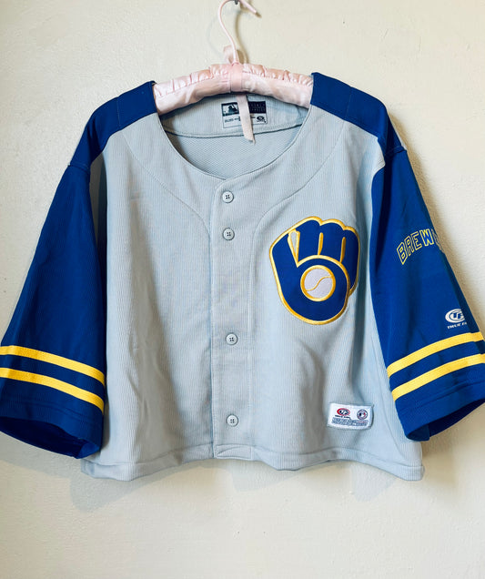 Reclaimed Retro Majestic Button up Throwback Baseball Jersey