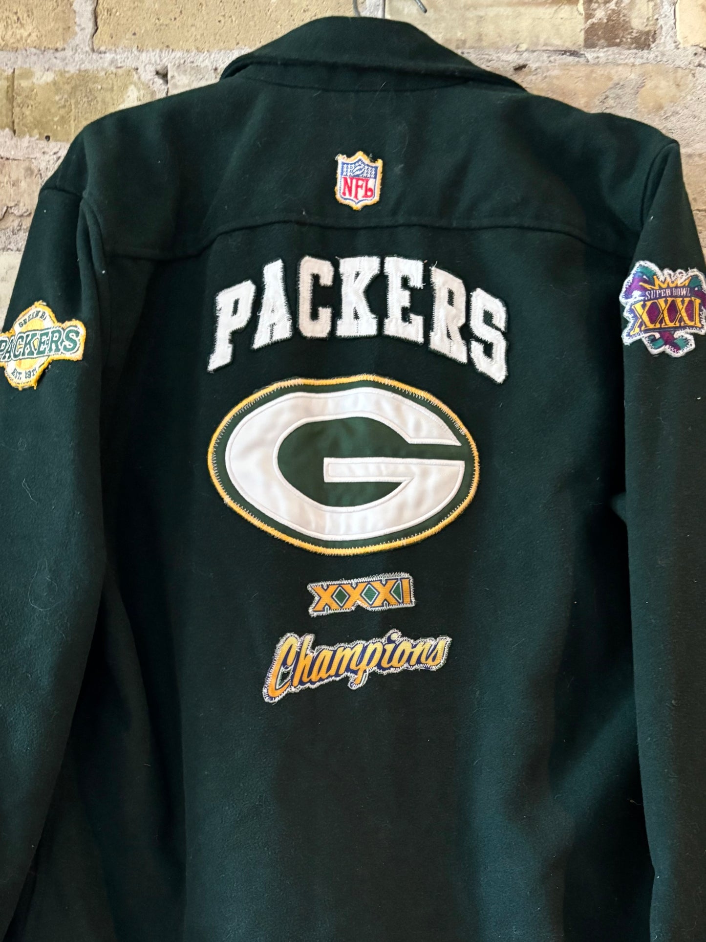 Reclaimed Vintage Wool Game Day Packers Flannel shirt