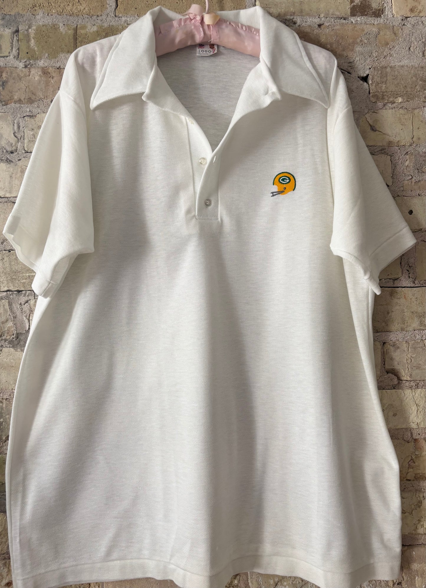 RARE Vintage Green Bay Packers Logo 7 Coaches Polo Shirt