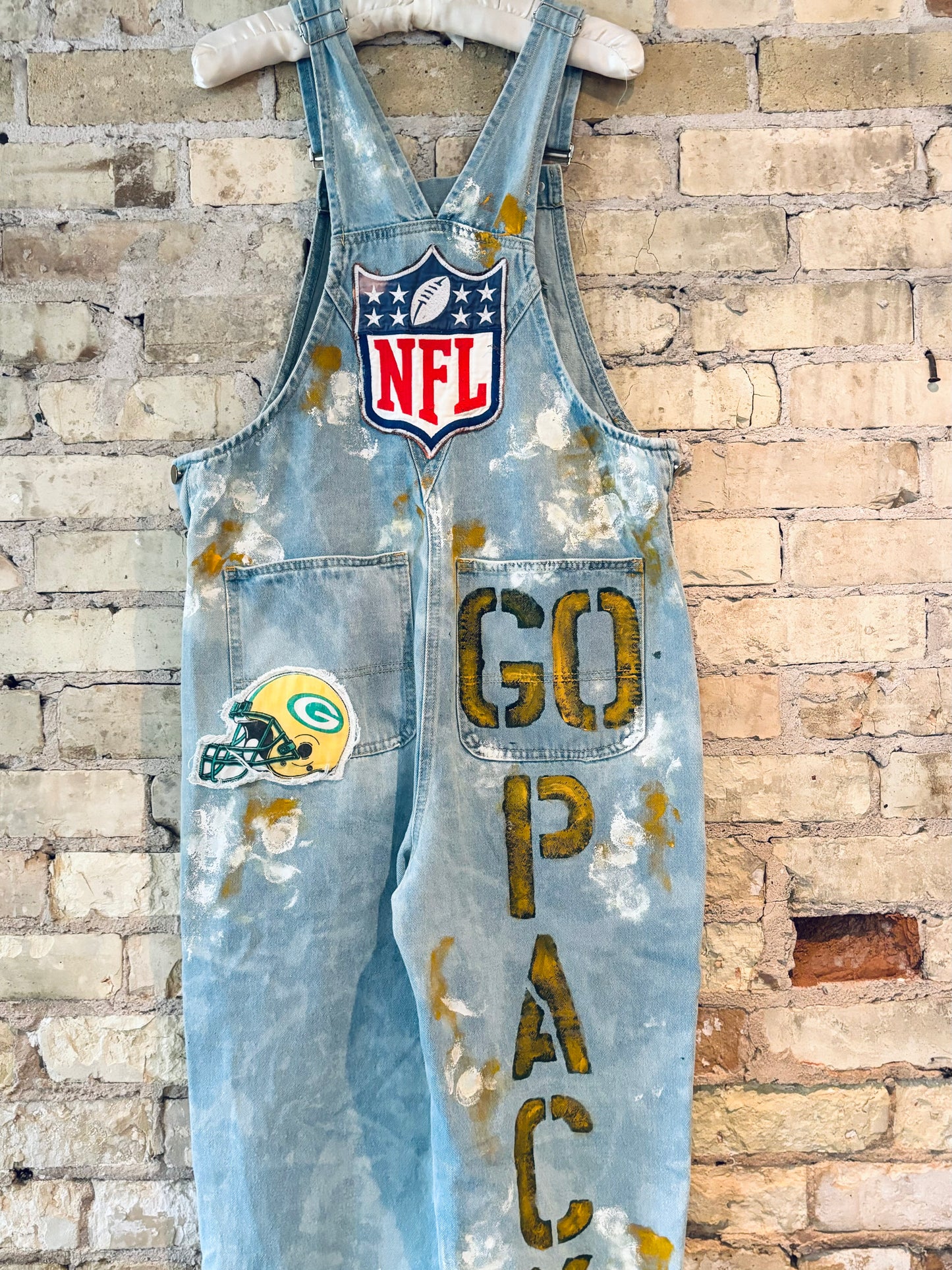 Reworked Denim GameDay Bibs Overalls