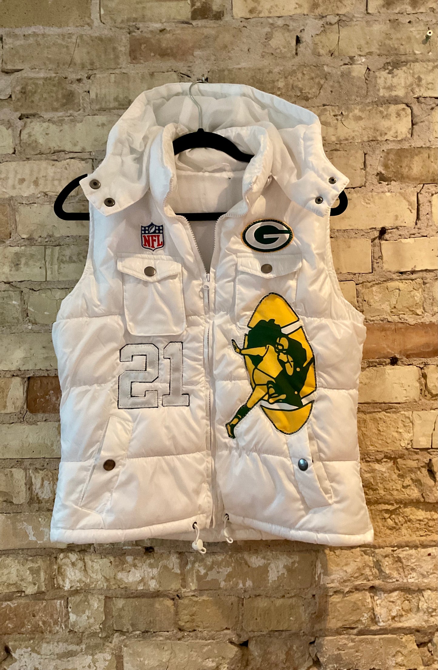 Reworked Packers Game Day Puffer Vest
