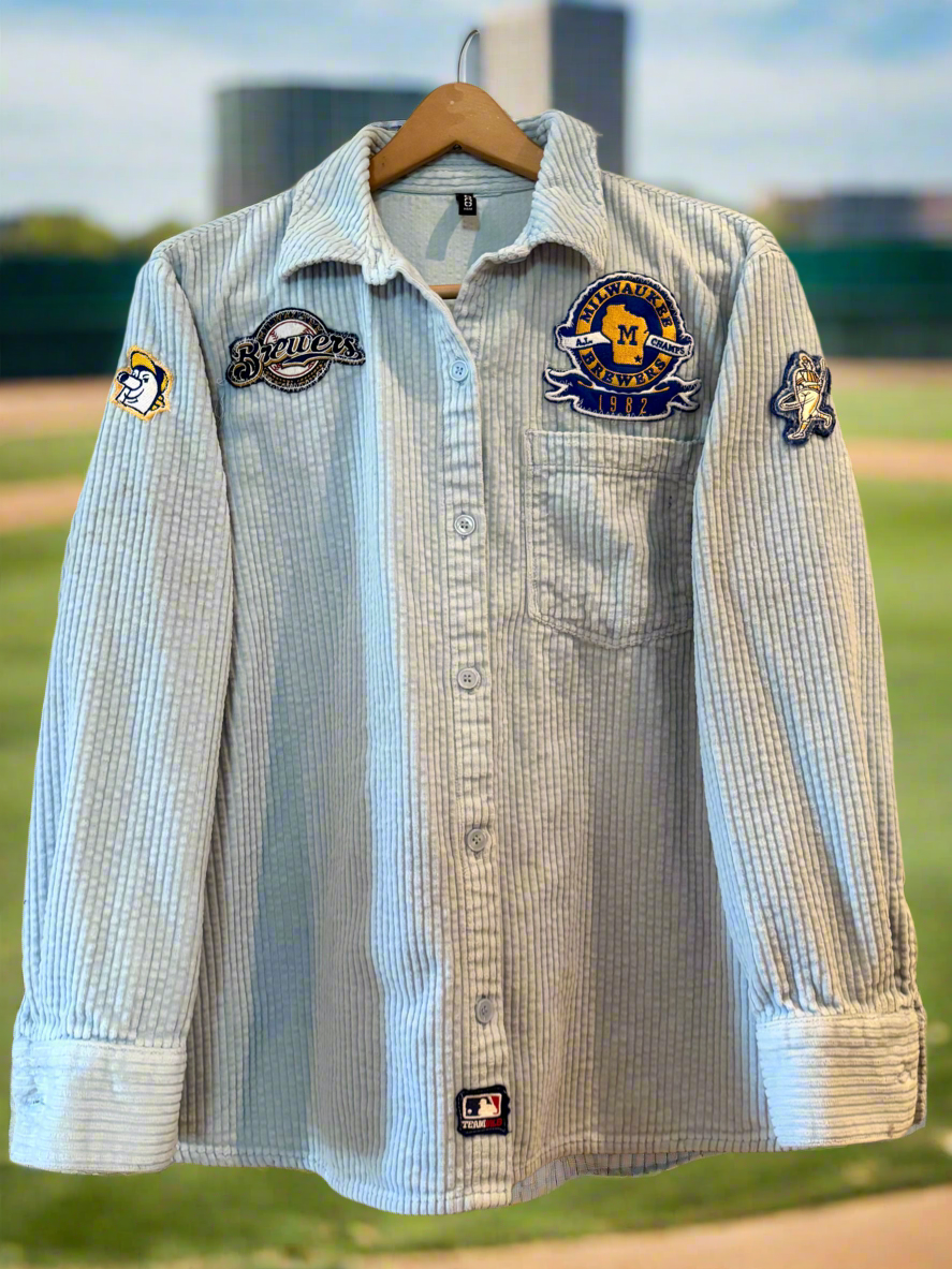 Reworked Brewers Wide Corduroy Game Day Shacket