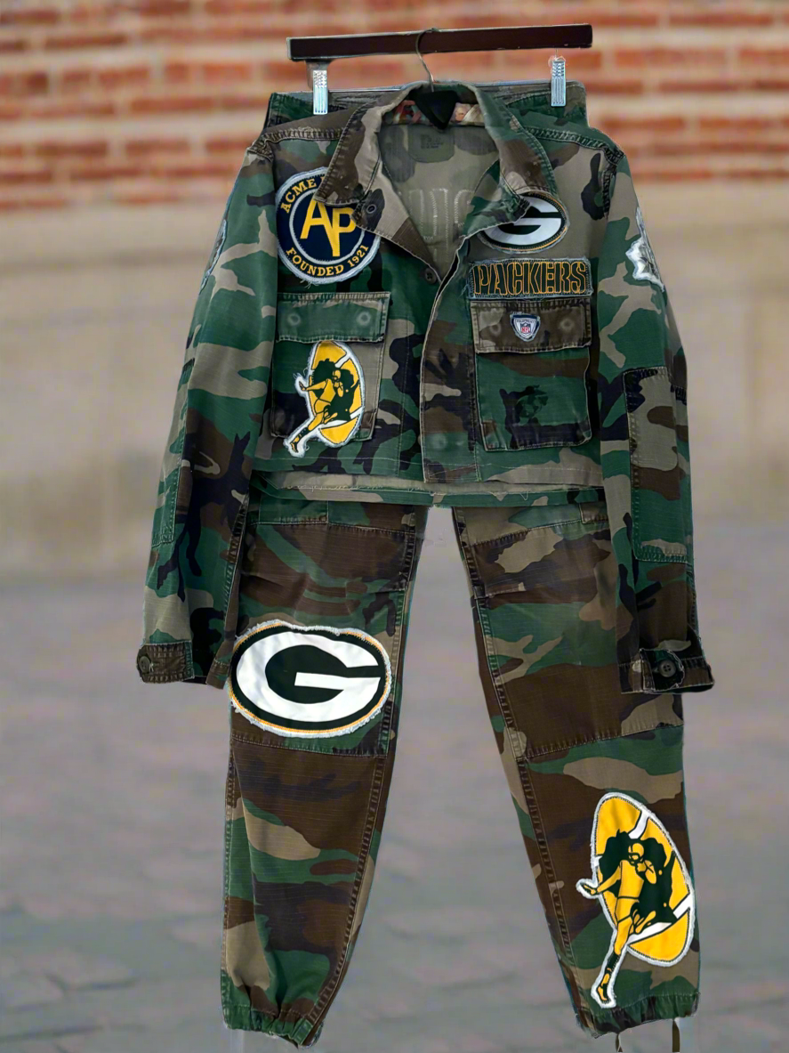 Reworked vintage camouflage BDU Game Day Pants