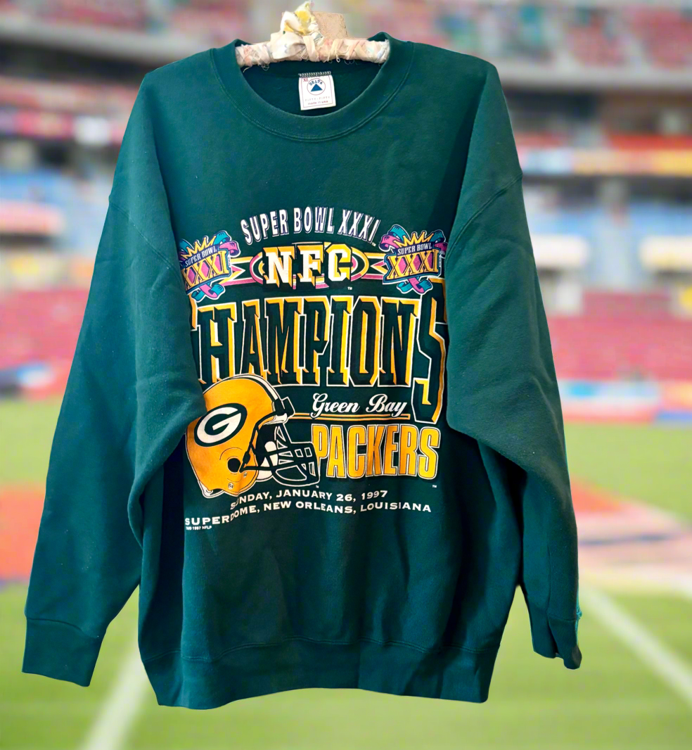 Vintage Green Bay Packers Superbowl Bowl Crewneck