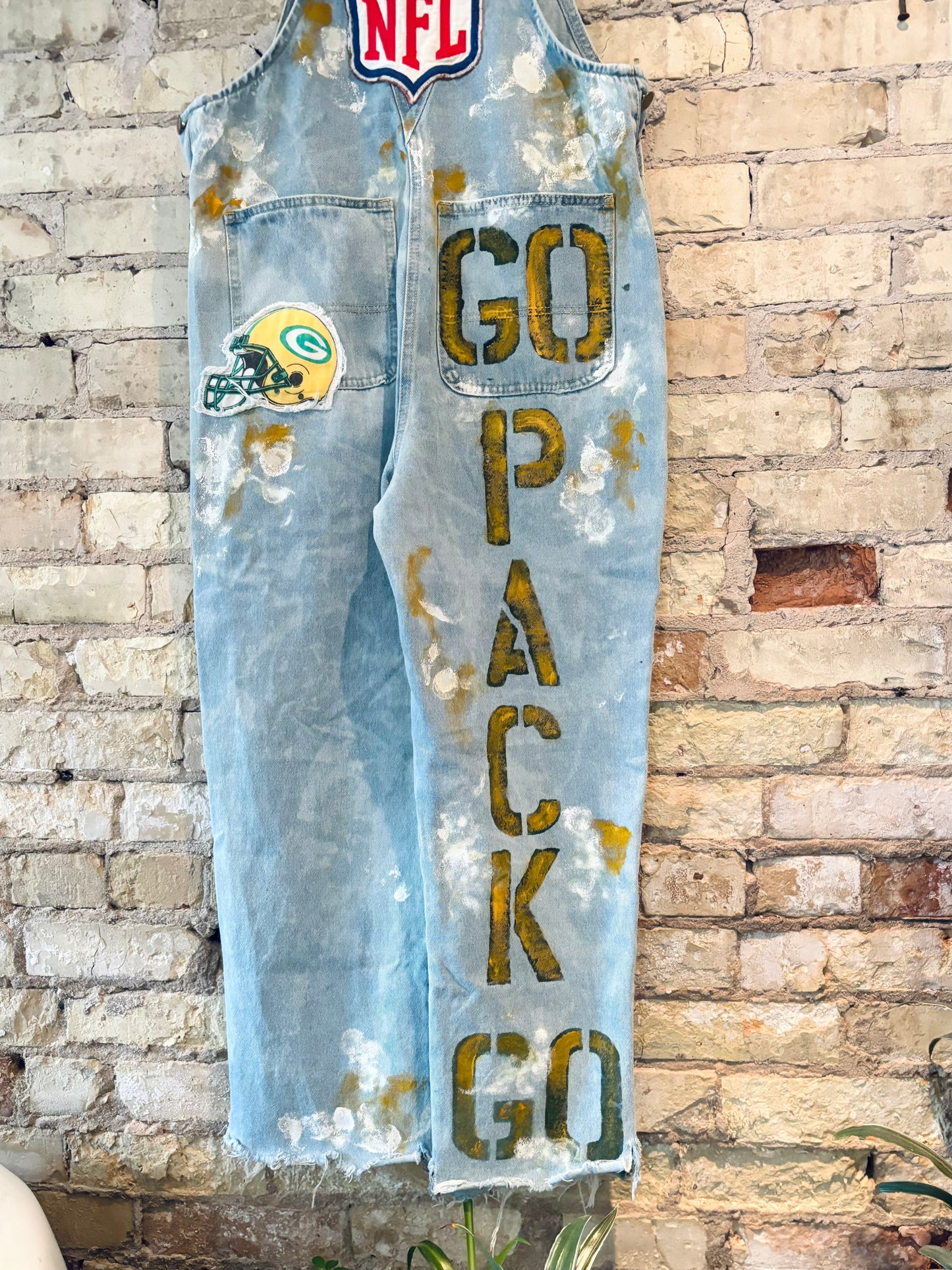 Reworked Denim GameDay Bibs Overalls