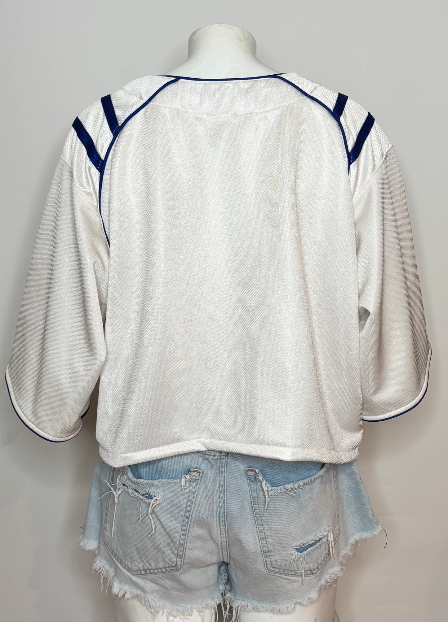 Retro 90s Chicago Cubs Cropped Button Up Jersey