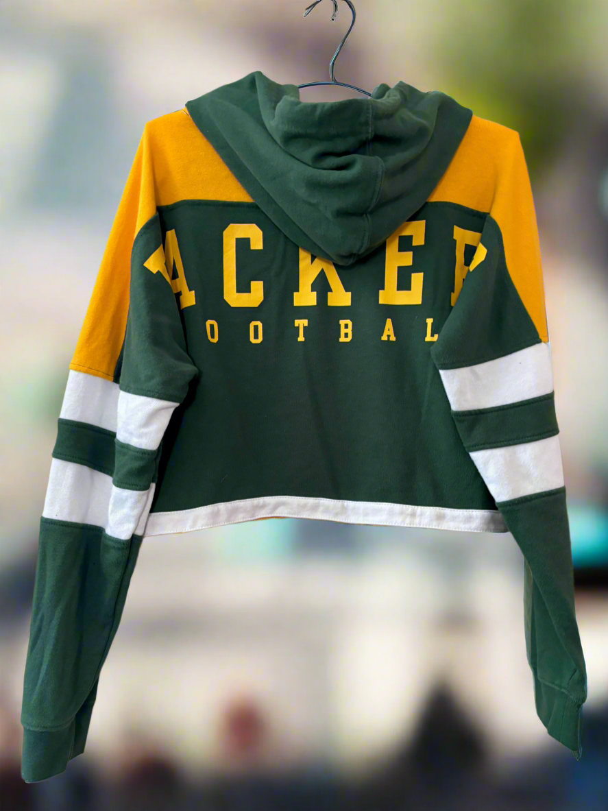 Reworked Packers Y2K Game Day Color Block Hooded Sweatshirt