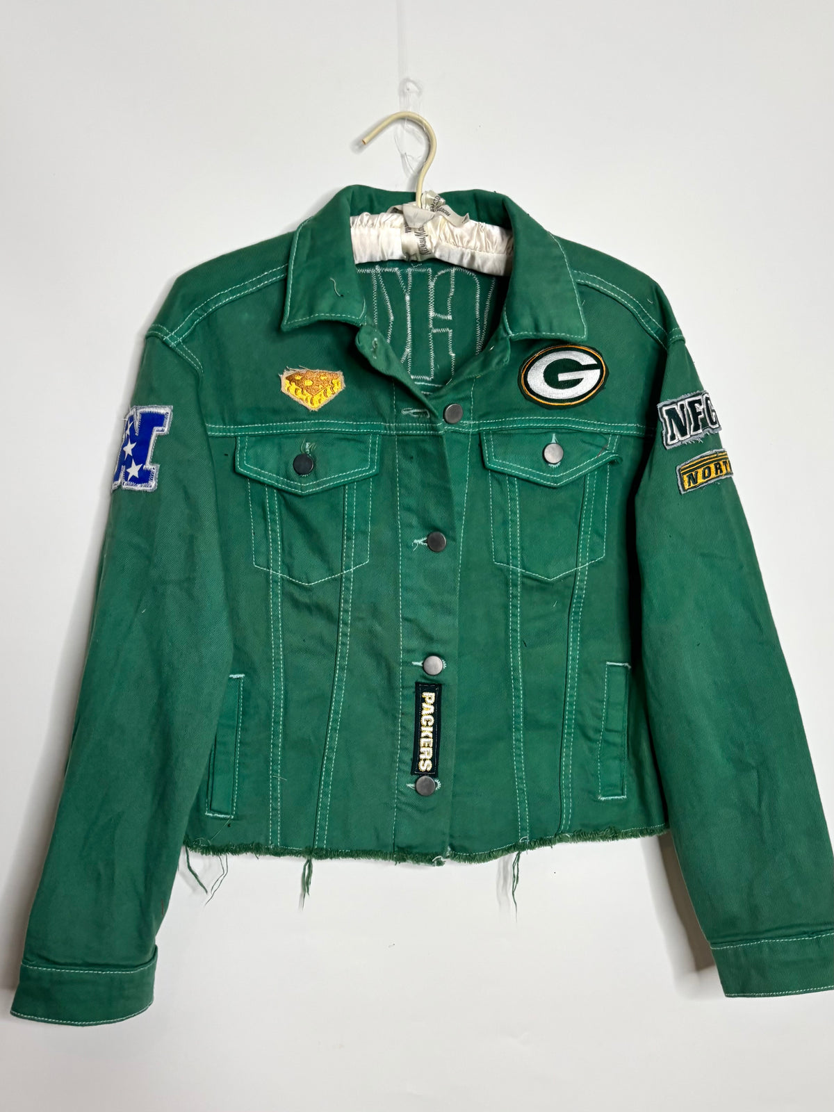 Overdyed Retro Cropped Denim Jacket