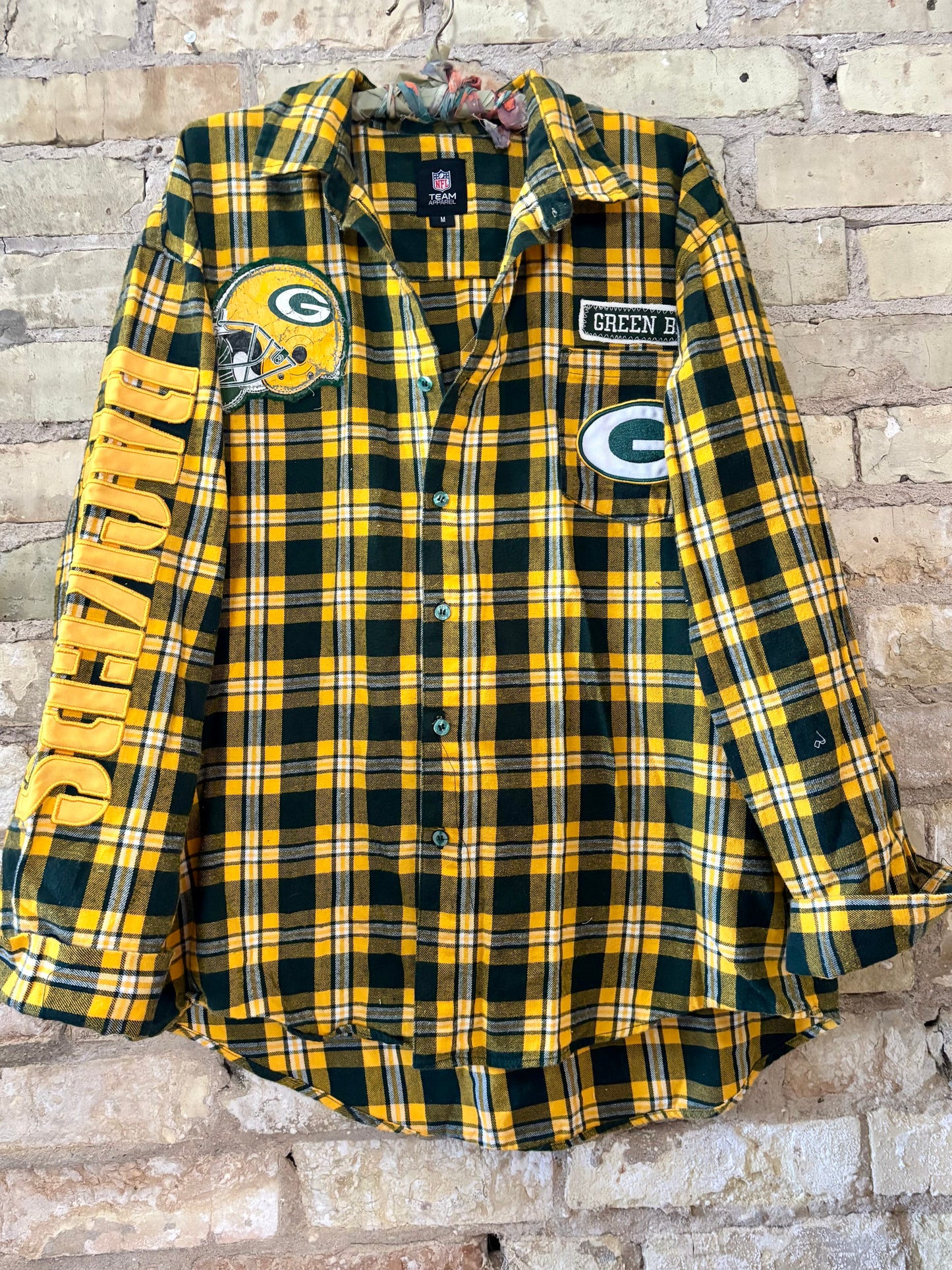 Reworked Packers NFL Game Day Flannel Shirt