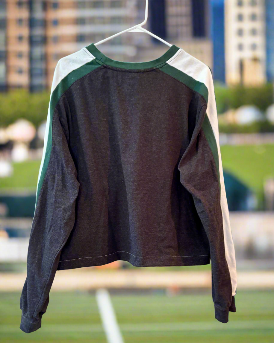 Reworked Packers cropped Jersey Crewneck Tee