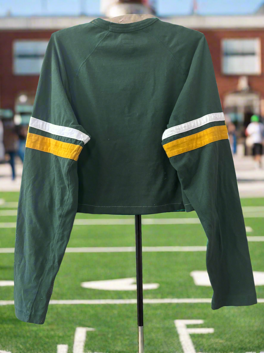 Reworked Packers cropped Throwback Jersey Tee