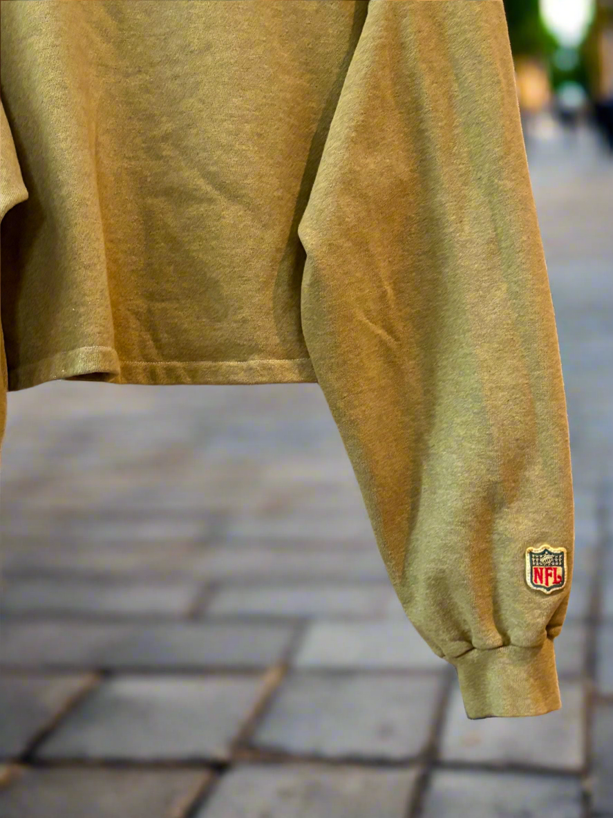 Reworked 90s Cropped off the shoulder Packers GameDay sweatshirt