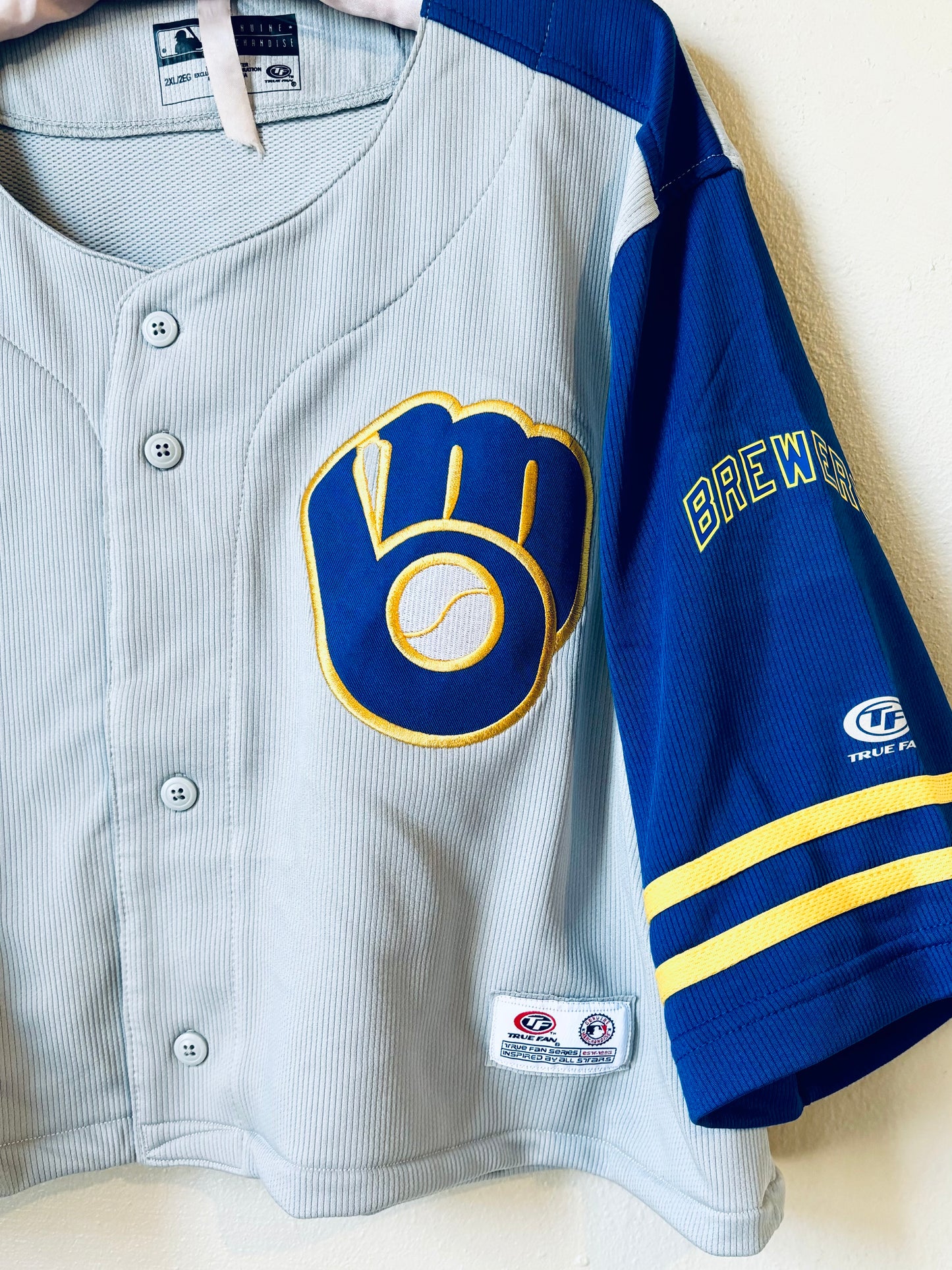 Reclaimed Retro Majestic Button up Throwback Baseball Jersey