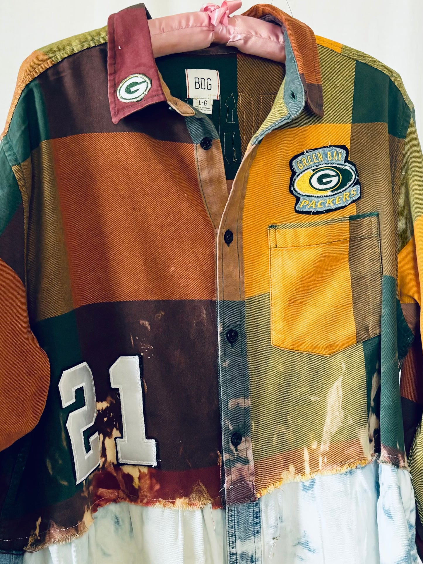 Reworked Oversized Game Day spliced Flannel