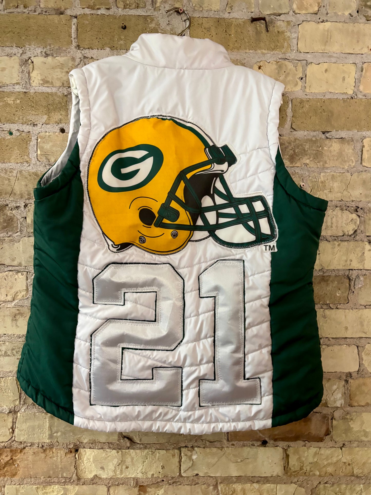 Reworked Retro NFL Packers Game Day Puffer Vest