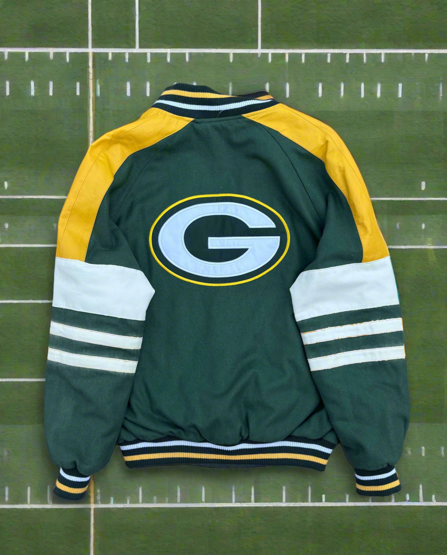 Vintage Reversible Green Bay Packers Bomber varsity Jacket