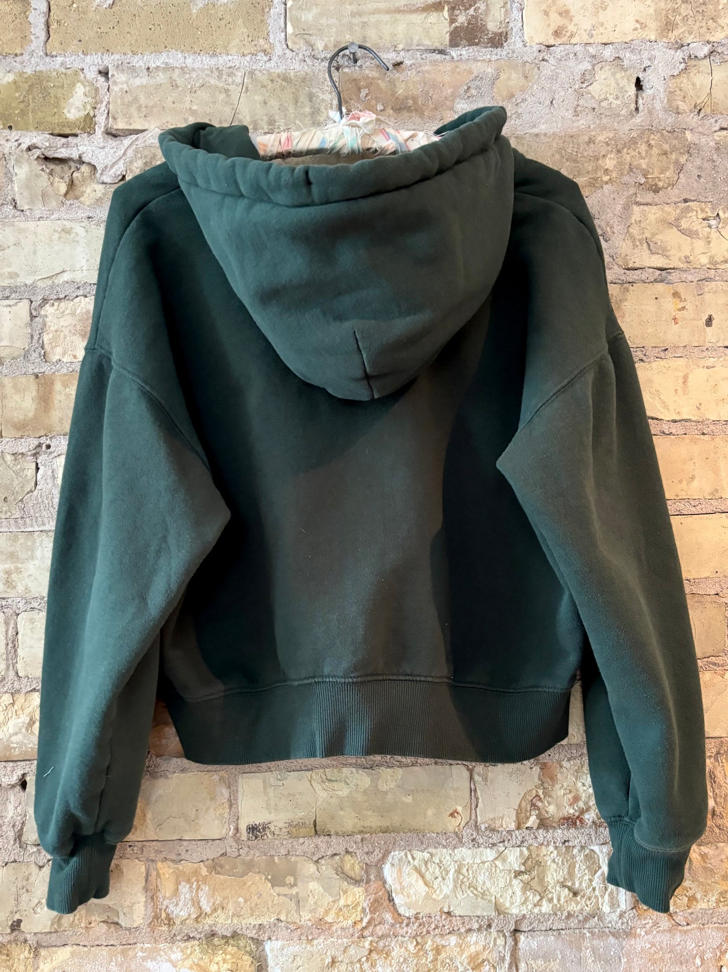 Reworked Packers Y2K Crop Top Hooded Sweatshirt