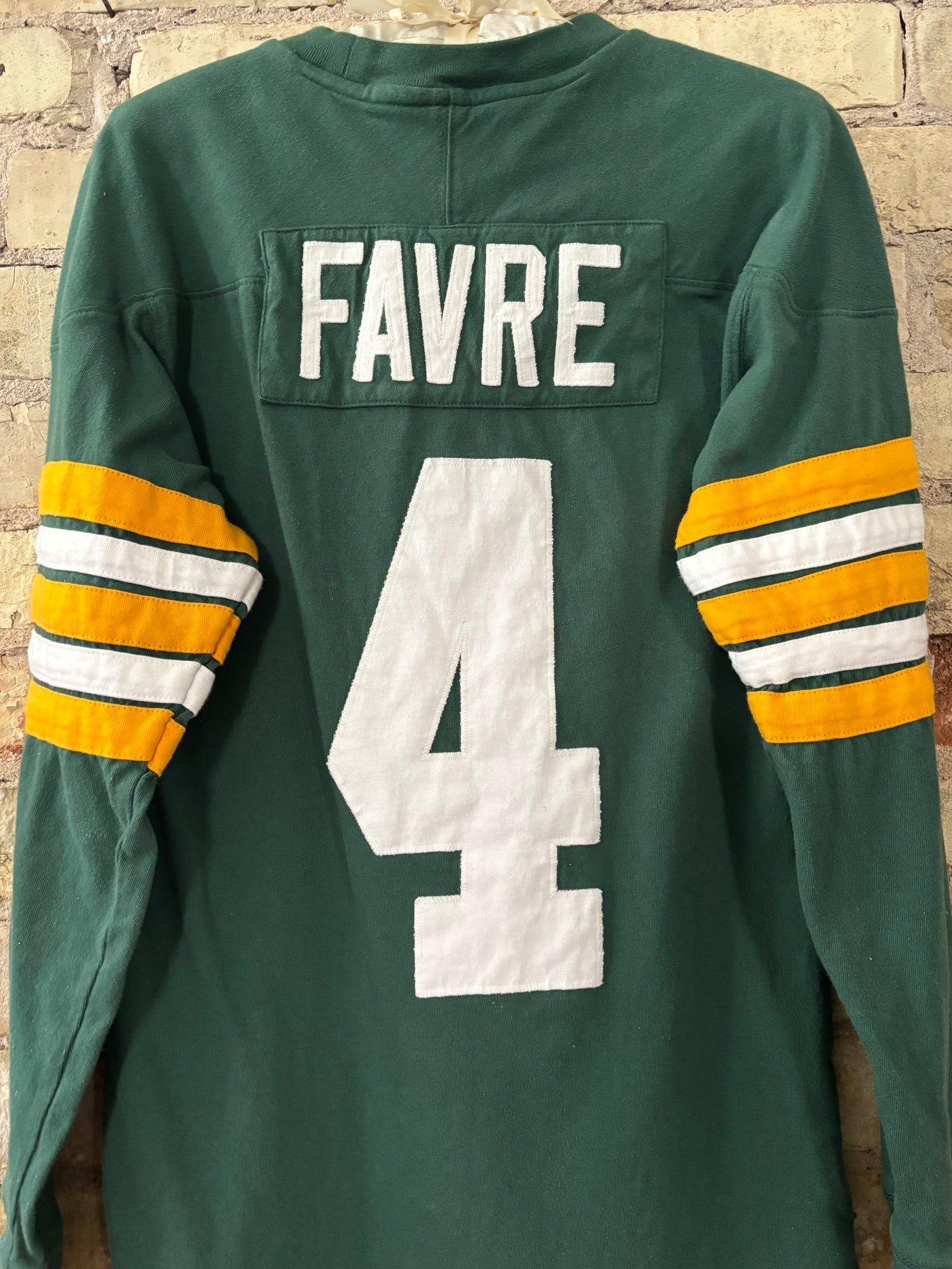 Vintage Mitchell & Ness #4 Favre Packers Throwback Jersey 75th Anniversary