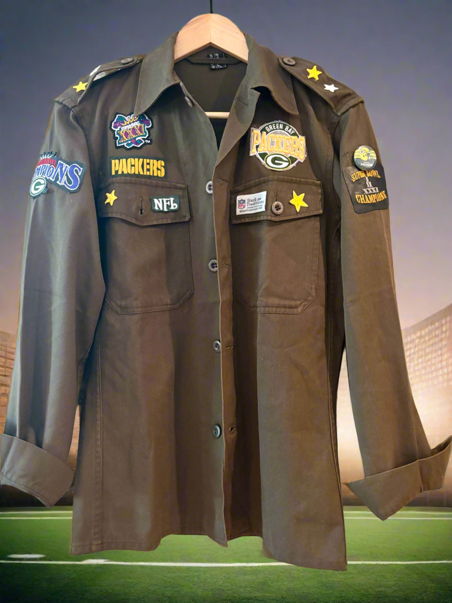 Reworked vintage Austrian Military Game Day Shacket