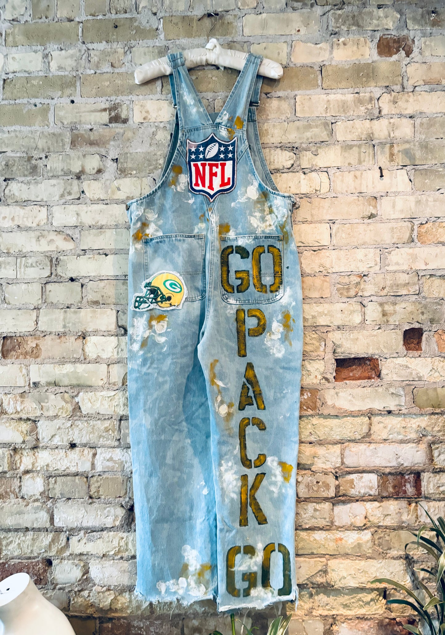Reworked Denim GameDay Bibs Overalls