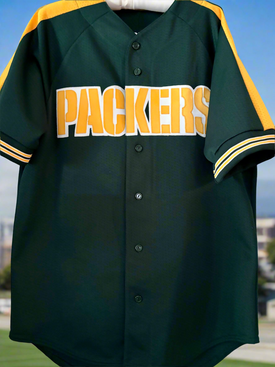 Rare Vintage GB Packers Button up GameDay Baseball Jersey