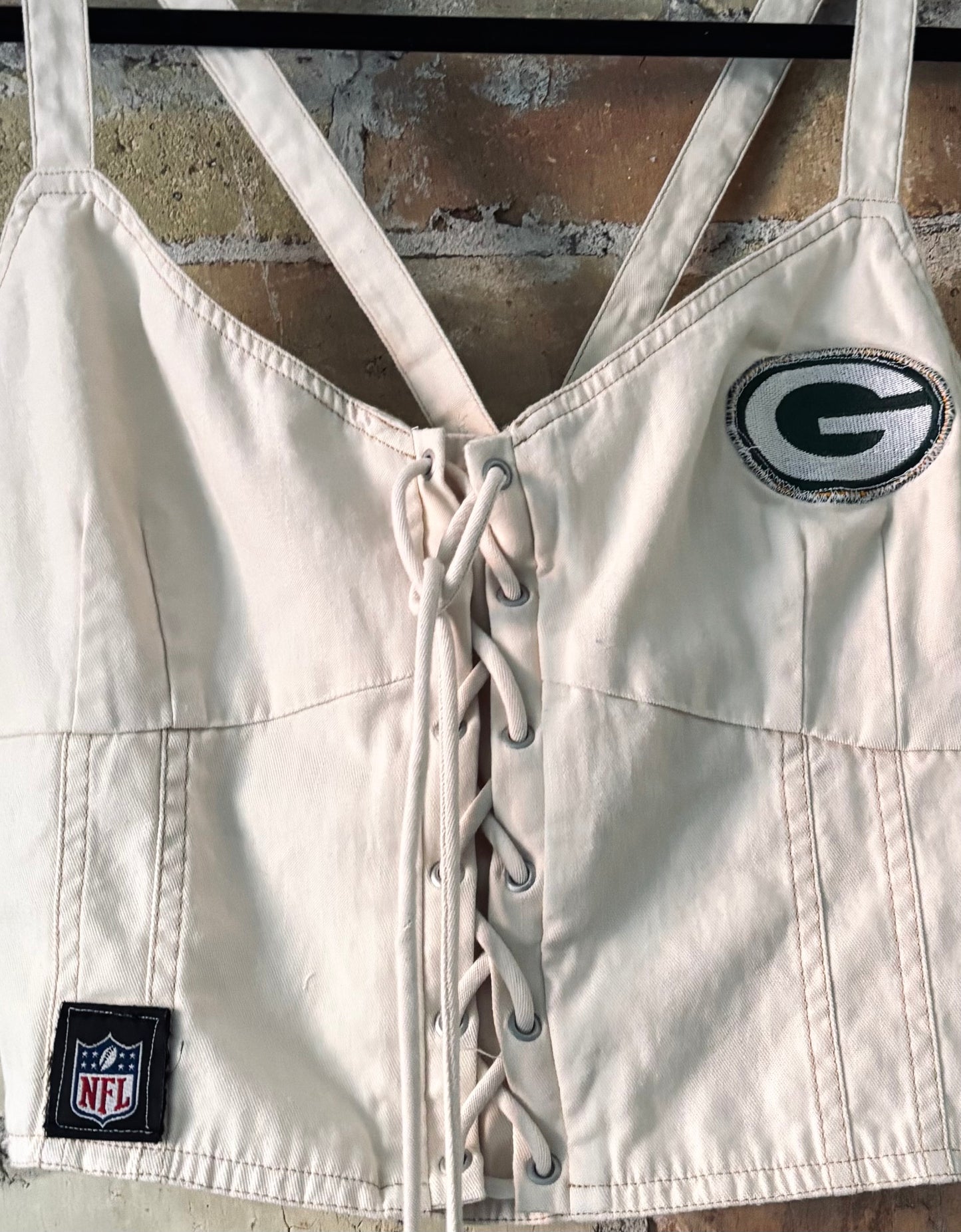 Reworked GameDay Corset tank top