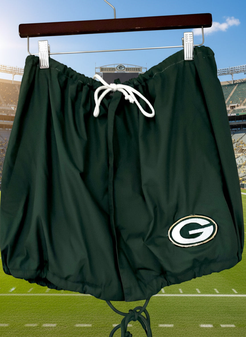 Reworked Windbreaker adjustable mini skirt