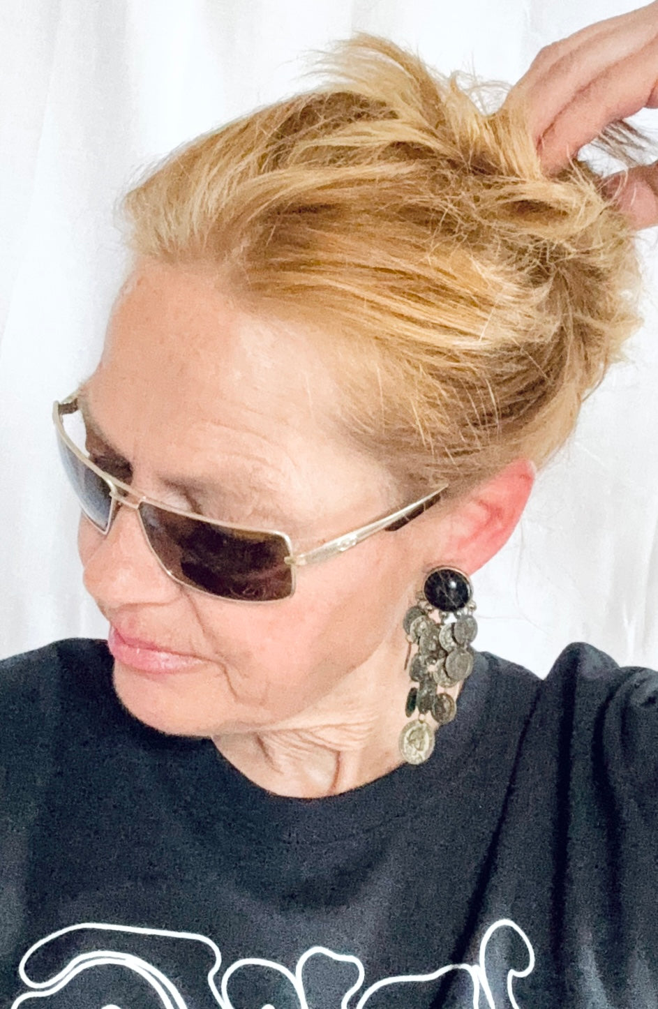 Vintage Antique Gold & Onyx Grecian Chandelier
Earrings