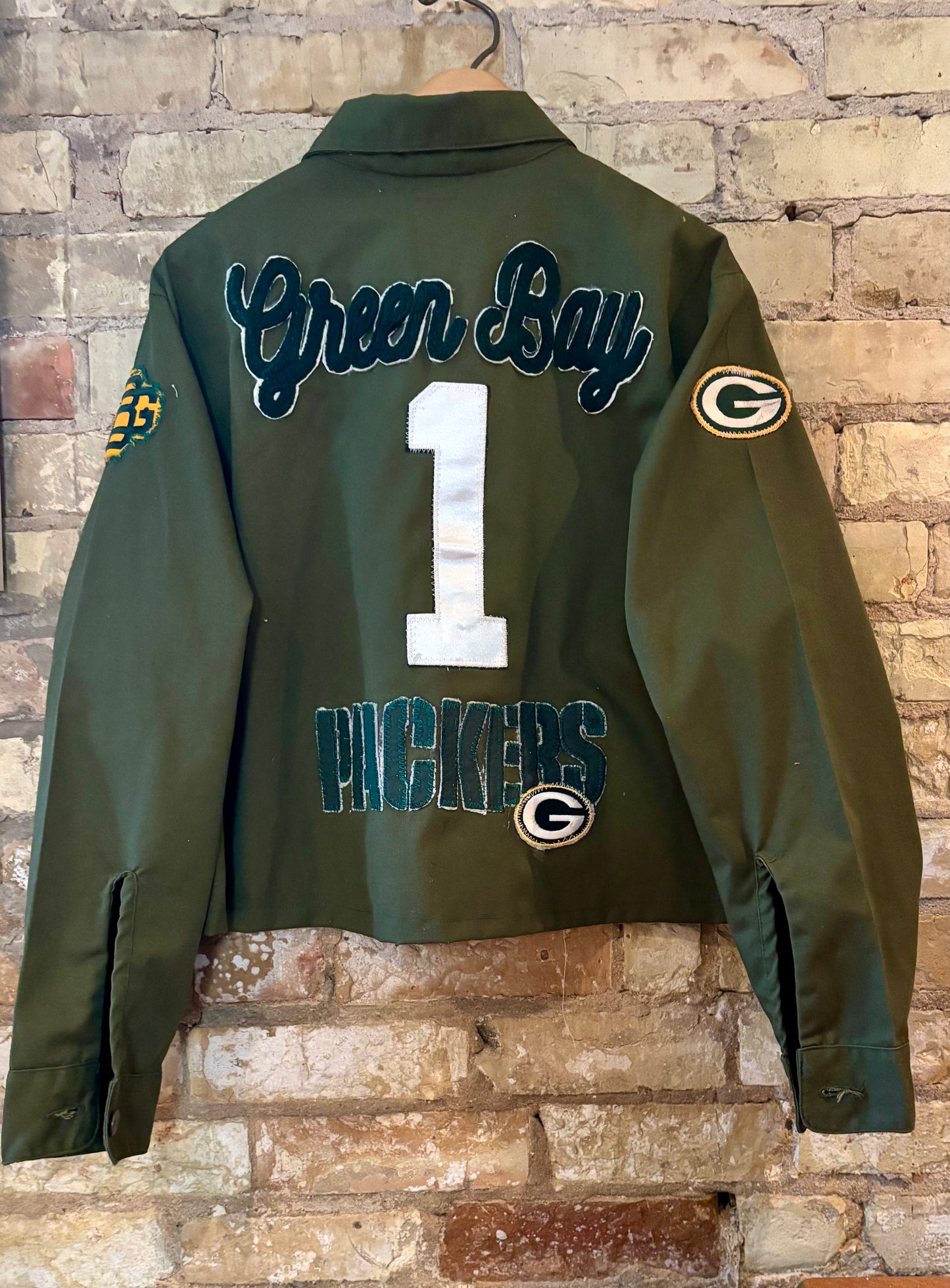 Reworked vintage Cropped Military Game Day Shaket