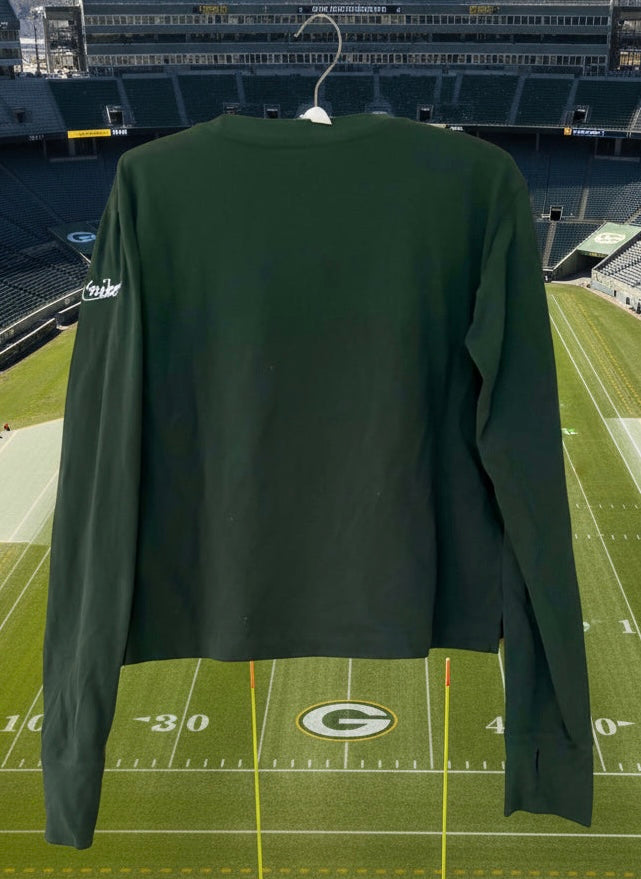 Reworked Packers Throwback Cropped Nike Logo Tee