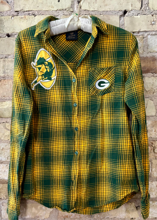 Reworked Packers NFL Game Day Flannel Shirt