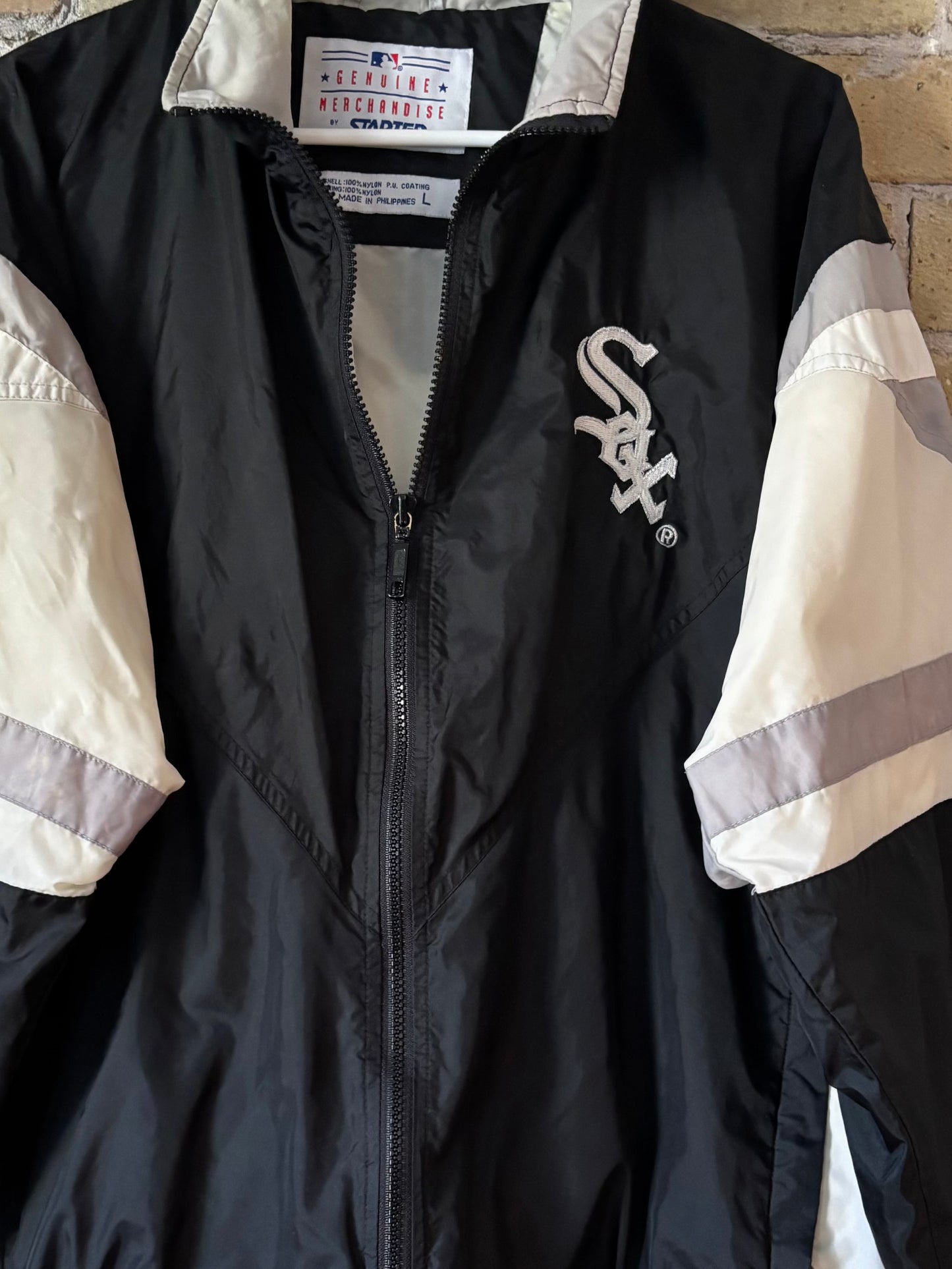 Retro Chicago White Sox STARTER Zip Up windbreaker Coat Jacket