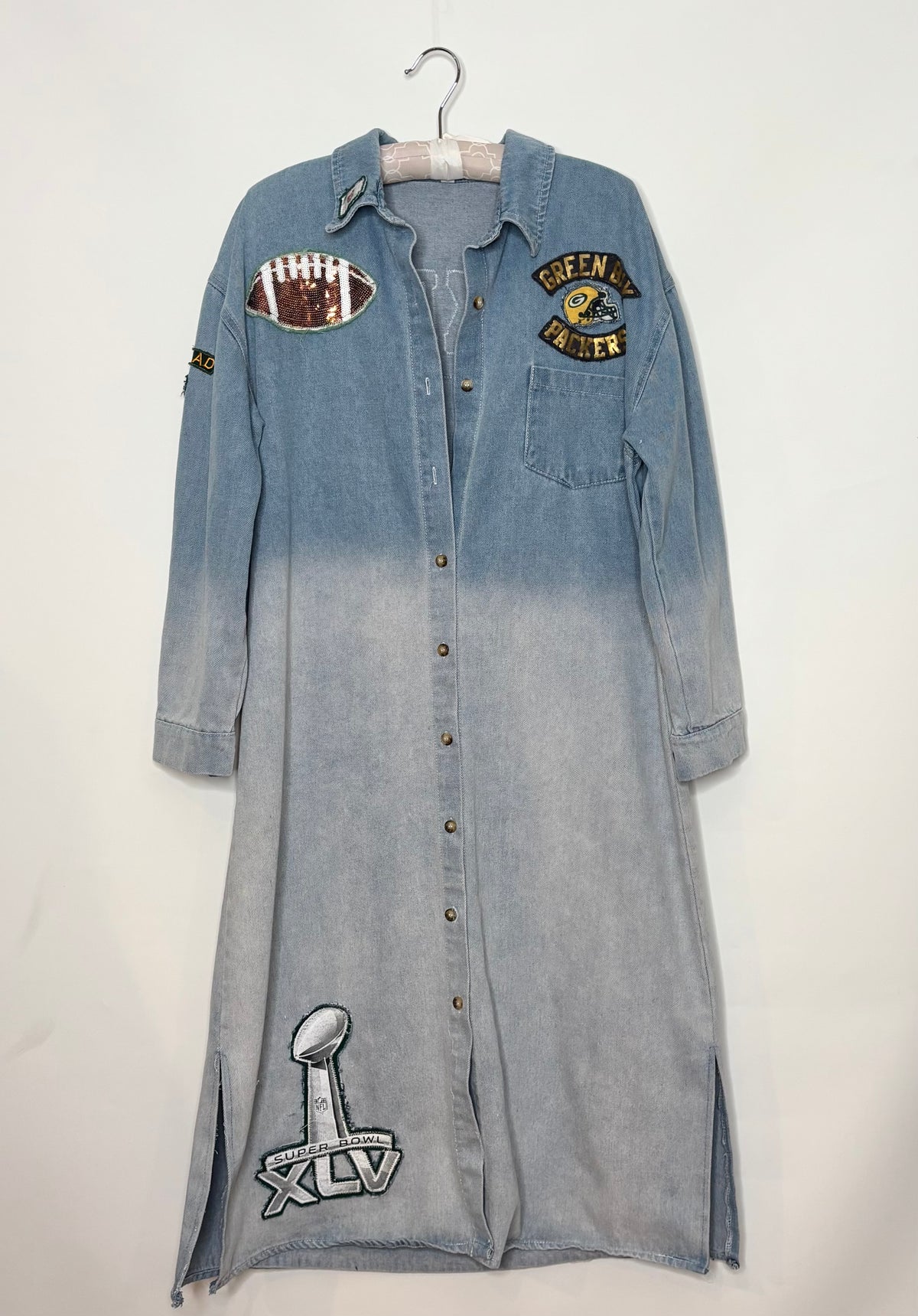 Ombre Distressed  oversized Dress / Duster