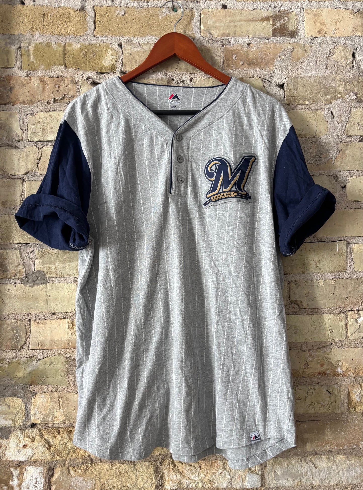 Brewers Vintage Striped Jersey Tee