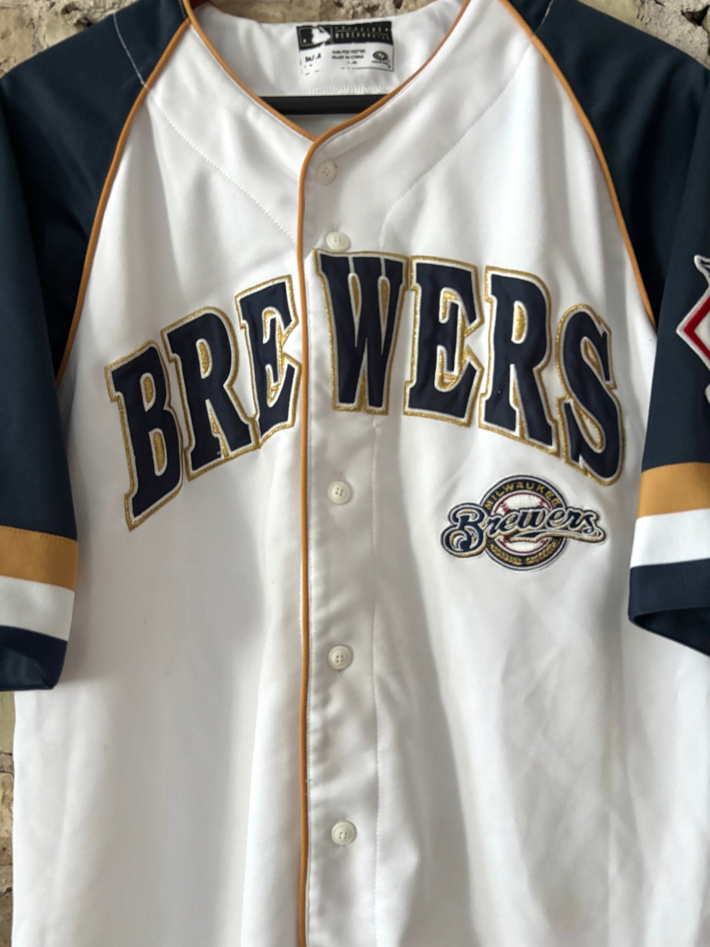 Milwaukee Brewers Retro Button up Baseball Jersey