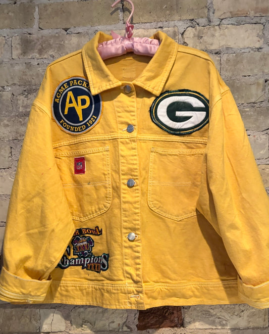 Oversized Game Day Denim Jean jacket