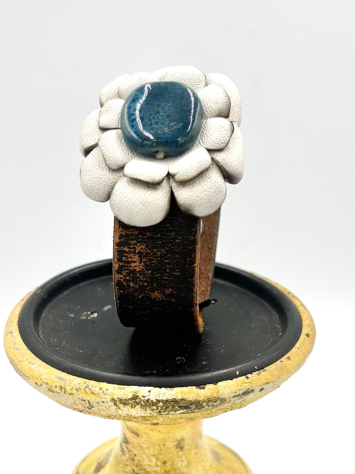 Boho Distressed Leather Cuff Bracelet