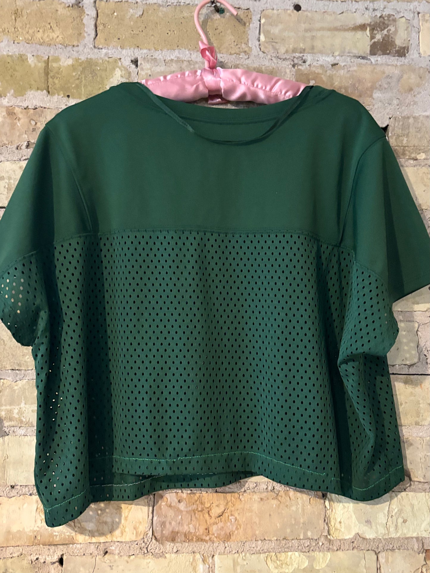 Vintage Green Bay Packers Junk Food Oversized cropped Mesh Jersey
