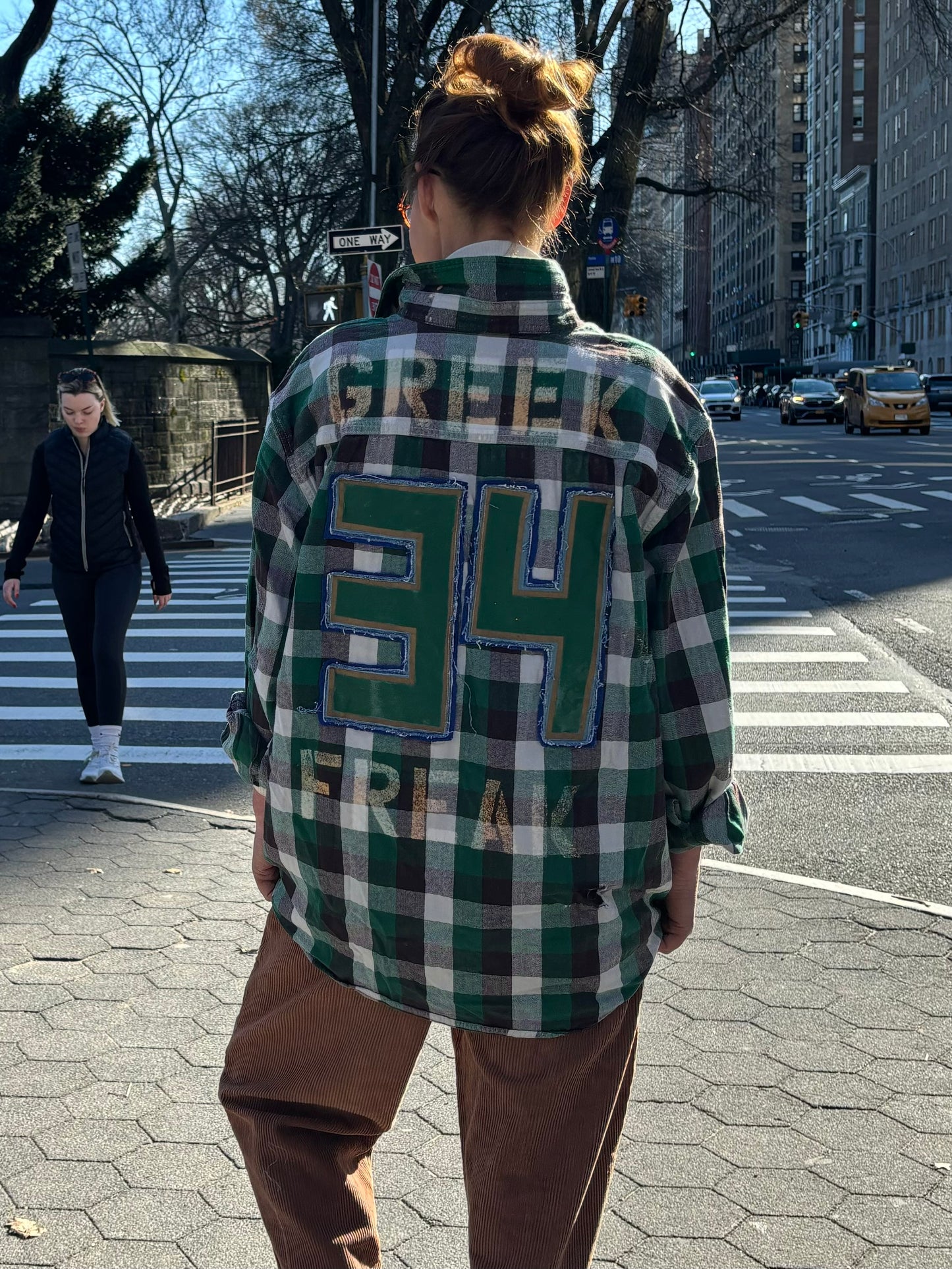 Reworked distressed Game Day Jersey Flannel Shirt