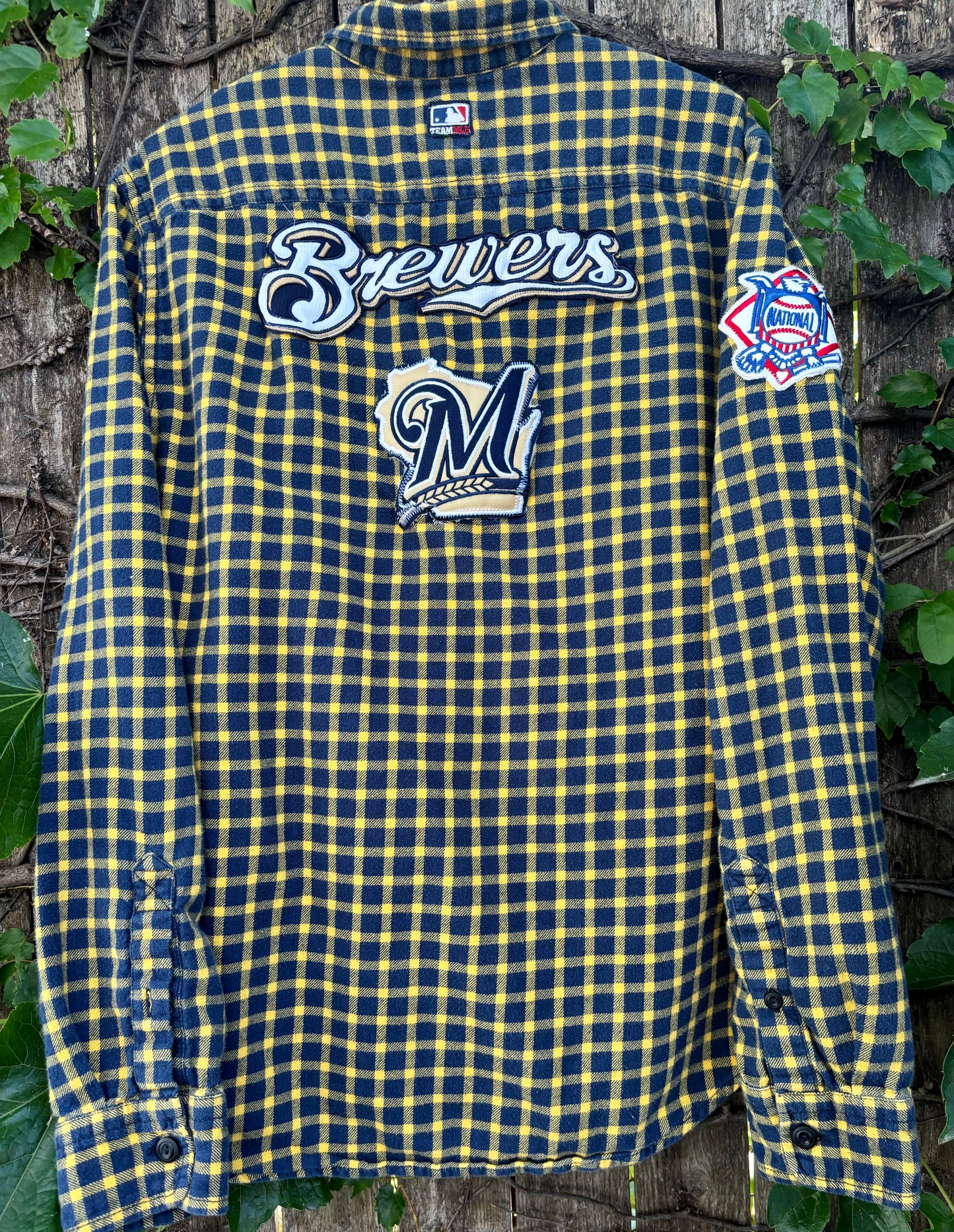 Reworked Milwaukee Brewers Game Day Flannel Shirt