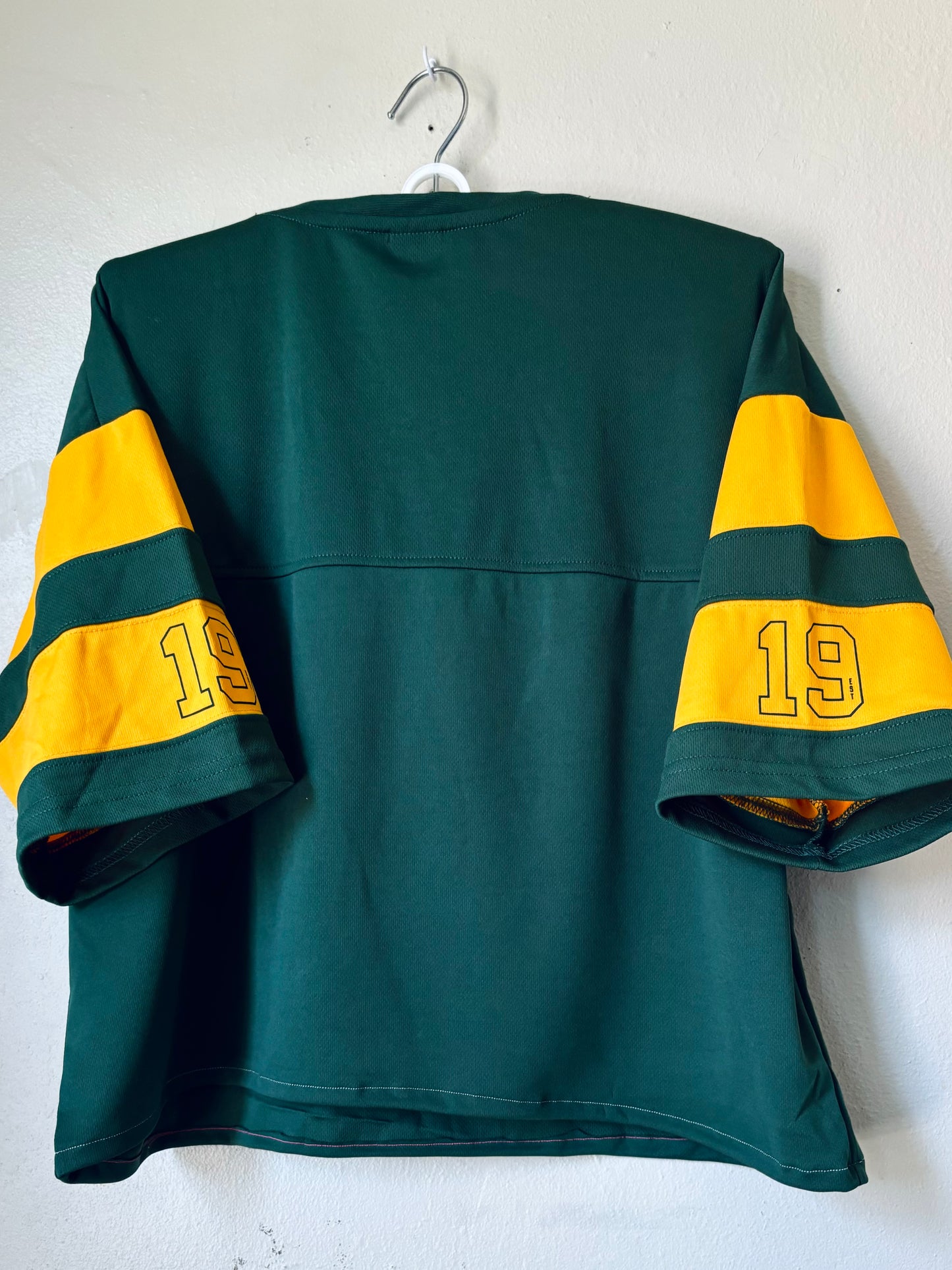 Reworked Y2k Packers Lace Up Cropped Jersey