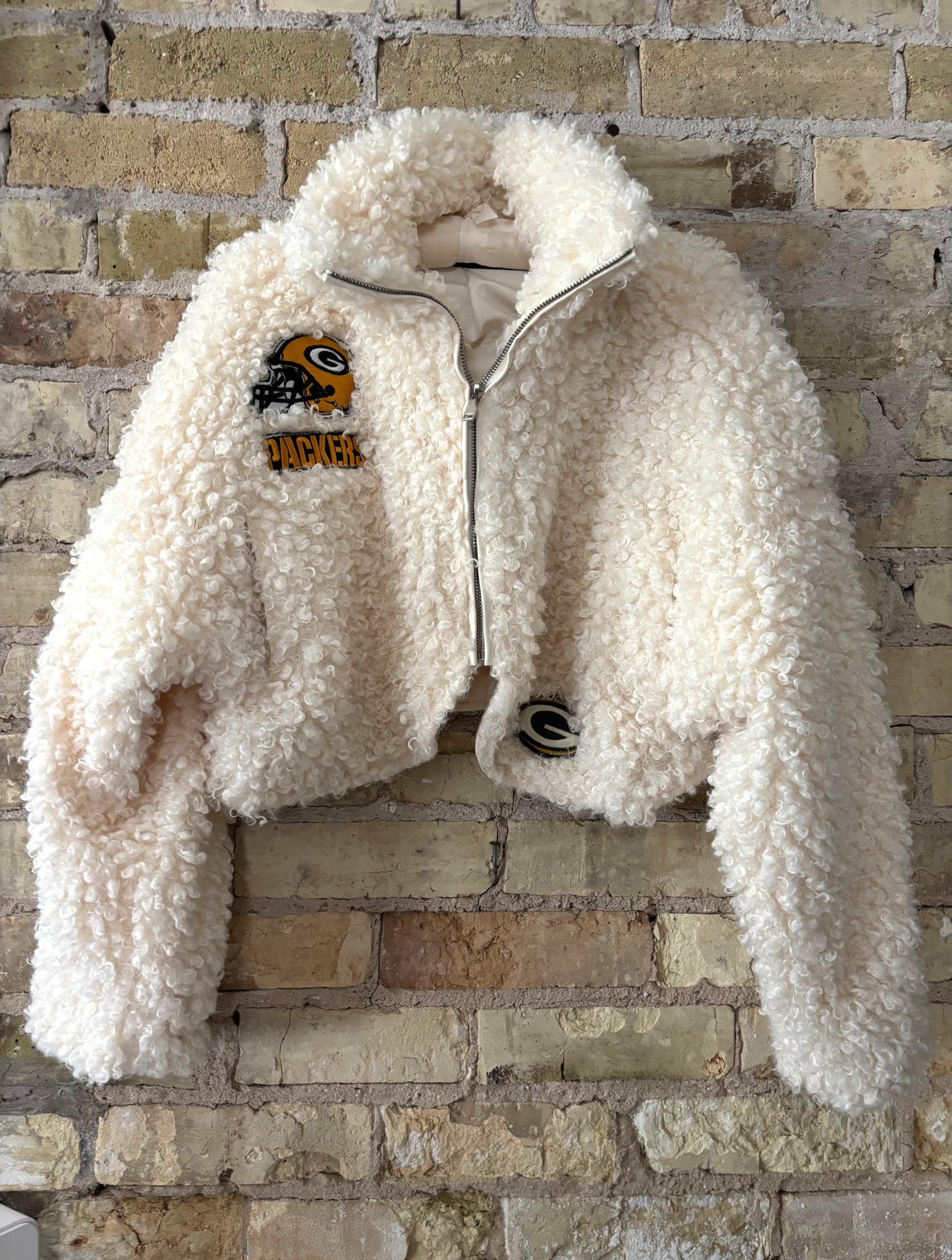 Curly Faux Fur Game Day Jacket  Coat